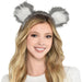 A women wearing a Furry Koala Ear Headband.