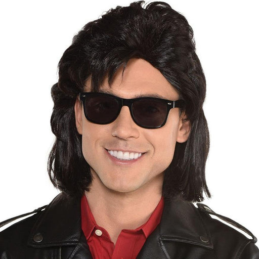 An uncle wearing a Uncle Pop Star Wig.