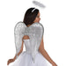 A women wearing a Angel Wings & Halo set.