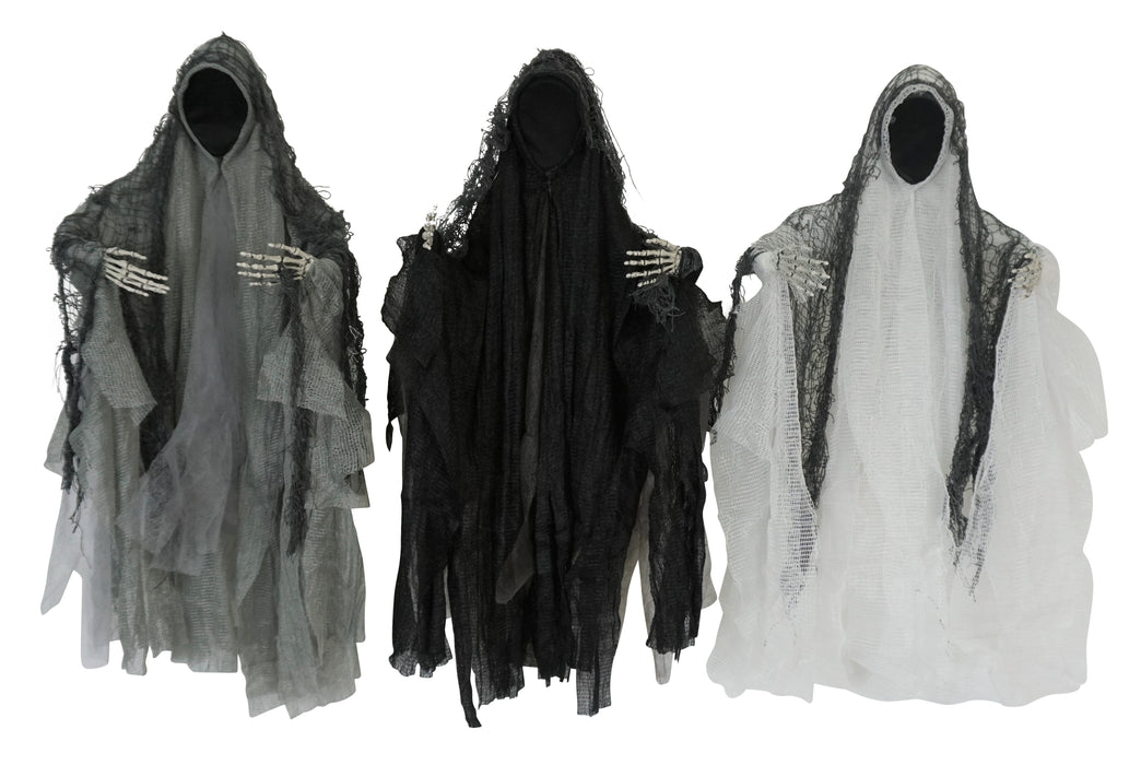 Full-length product photo of the 21" Faceless Reaper Assorted, shown against a plain white background. A Halloween decoration.