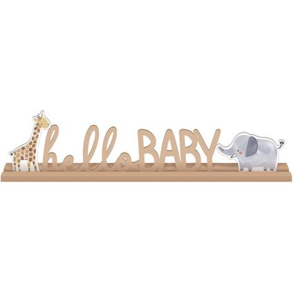 Hello Baby Jungle Baby Shower Standing Sign, 21in x 5in | 1ct