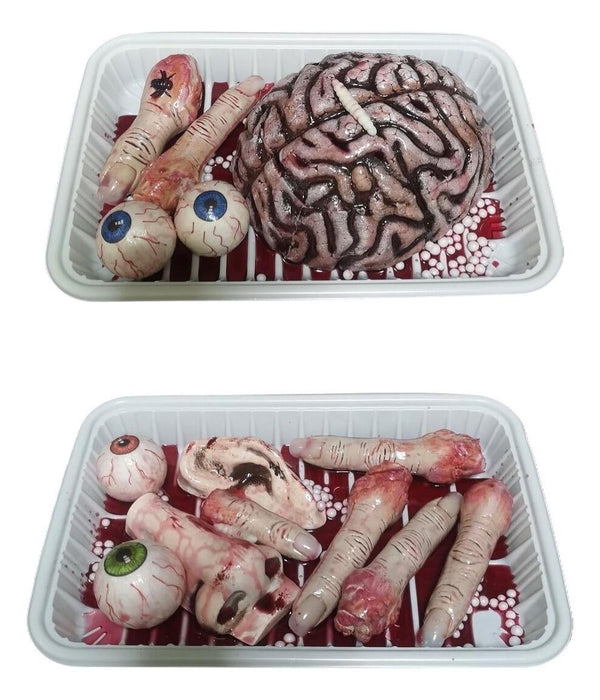 Full-length product photo of the FX Body Parts on Tray Assorted, shown against a plain white background. A Halloween decoration.