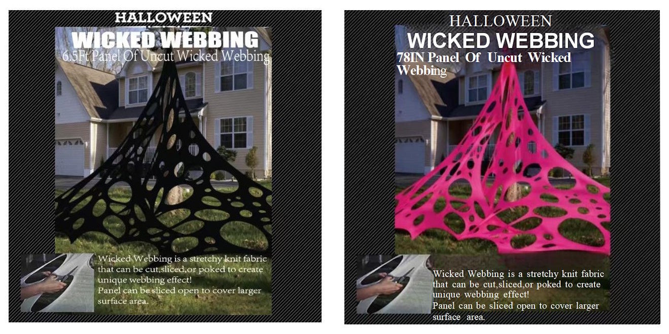 Full-length product photo of the 78" Spiderweb Assorted, shown against a plain white background. A Halloween decoration.