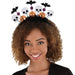 A women wearing a Glitter Mirror Ball Halloween Headband.