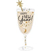 A 40-inch New Year's Bubbly Champagne Glass Super Shaped Mylar Balloon.