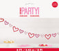 Valentine's Heart Cutouts Banner, 8' | 1 ct