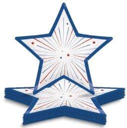 Patriotic USA Star Shaped Dinner Plates