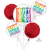 Rainbow Wishes Bouquet of Balloons shown against a plain white background — a balloon bouquets party item.