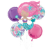 Shimmering Mermaid Bouquet of Balloons shown against a plain white background — a balloon bouquets party item.