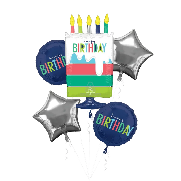 Modern Birthday Bouquet of Balloons shown against a plain white background — a balloon bouquets party item.