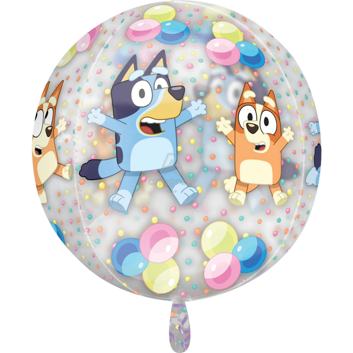 Bluey & Bingo Clear Orbz Balloon | 1ct - Party Supplies