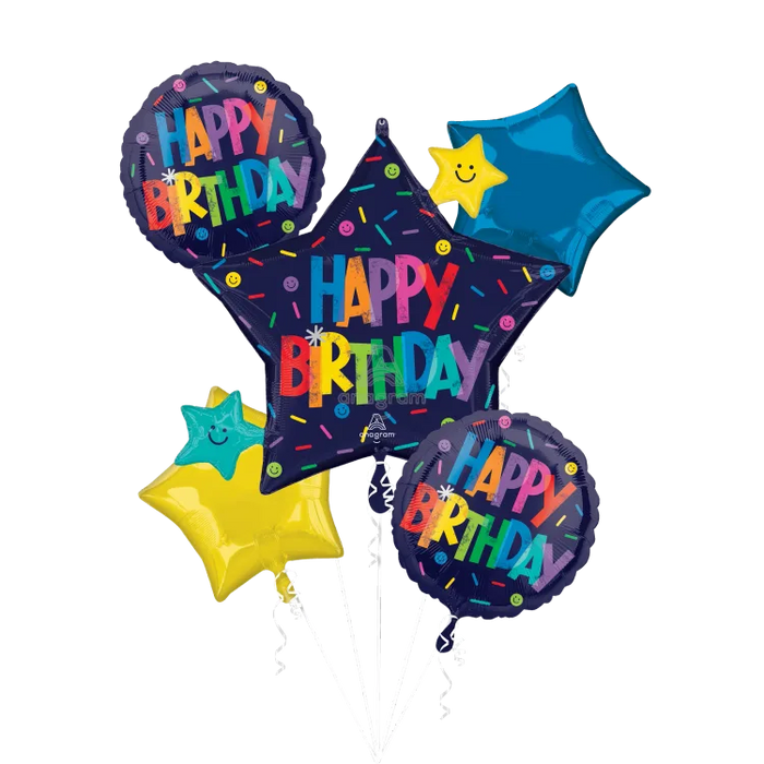 Bold Birthday Bouquet of Balloons shown against a plain white background — a balloon bouquets party item.