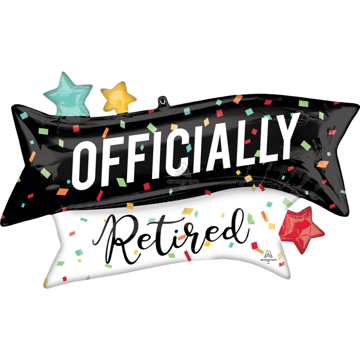 Super Shape Retirement Mylar Balloon | 1ct - Party Supplies