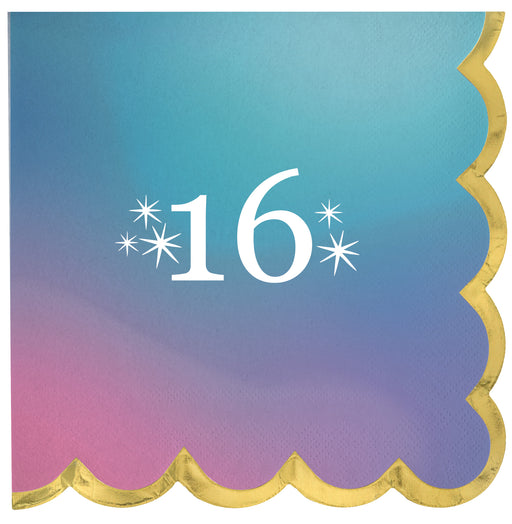 Digital Dream Beverage Napkins - Sixteen | 16ct