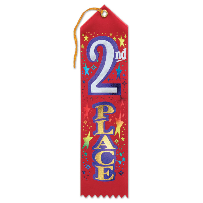 A party decoration featuring a 2nd place award design. Sold as a single piece.