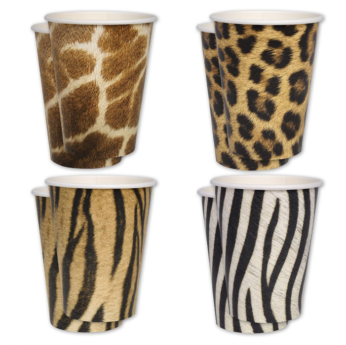 Assorted Animal Print Cups 12oz | 8ct