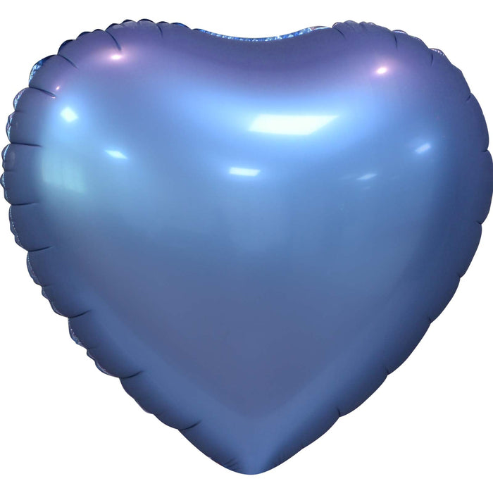 18" Azure Blue Heart Mylar | 1ct