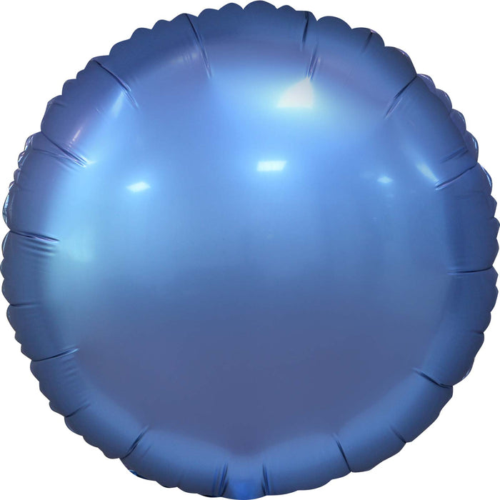 18" Azure Blue Round Mylar | 1ct