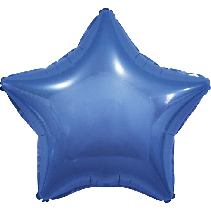 18" Azure Blue Star Mylar | 1ct