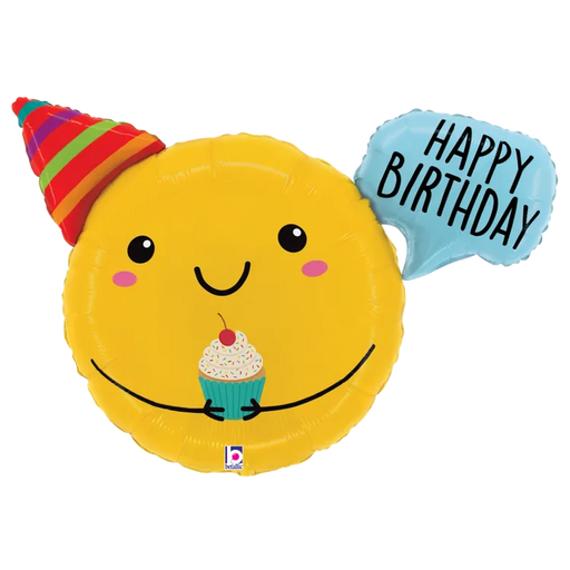 32" Smiley Says "Happy Birthday" Supershape | 1ct