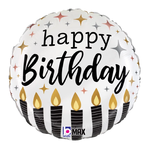 18" Satin Metallic Birthday Candles | 1ct