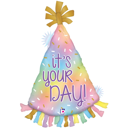 34" Opal Party Hat Holographic SuperShape | 1ct