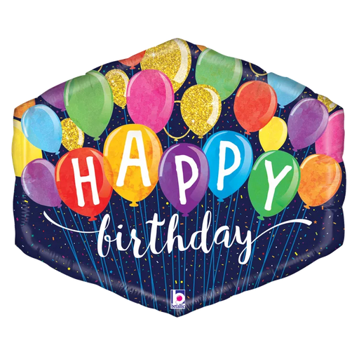 30" Festive Birthday Balloons Shape | 1ct