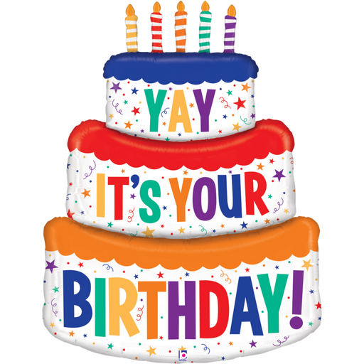 Super Shape Special Delivery Birthday Cake Holographic Balloon | 1ct