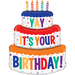 Super Shape Special Delivery Birthday Cake Holographic Balloon | 1ct - Party Supplies
