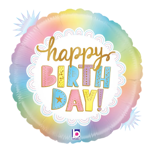 18" Opal Birthday Holographic Balloon | 1ct