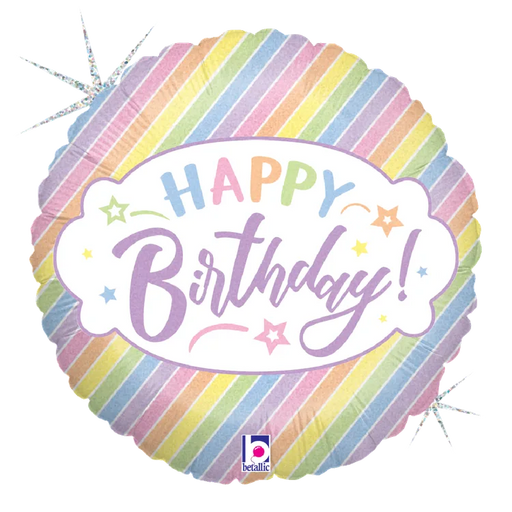 18" Pastel Birthday Holographic | 1ct