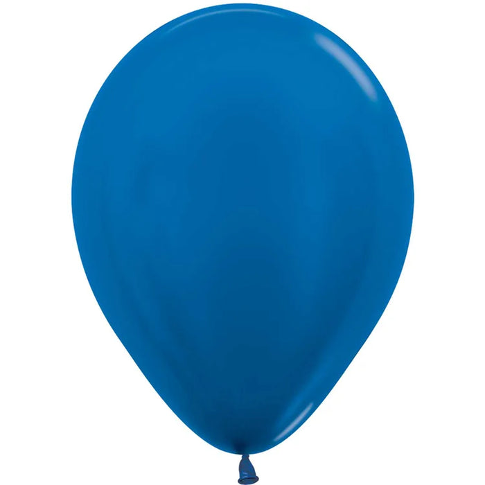 11" Metallic Blue shown against a plain white background — a latex balloons party item.