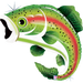 Super Shape Rainbow Trout Mylar Balloon| 1ct - Party Supplies