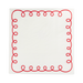 A Christmas Red and Cream Scallop Border Paper Beverage Napkin.