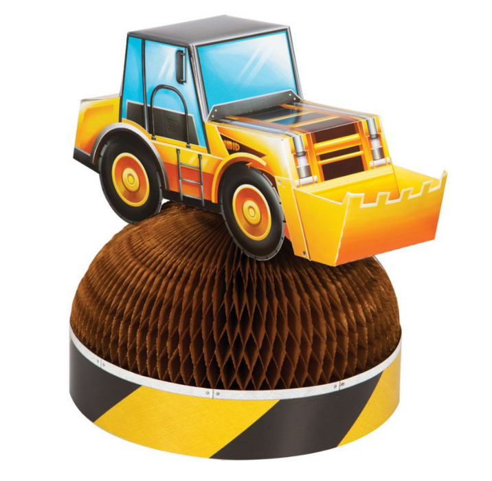 Big Dig Construction 3D Honeycomb Centerpiece | 1ct