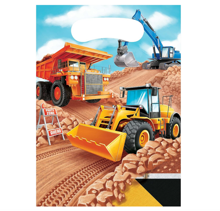 Big Dig Construction Loot Bags | 8ct