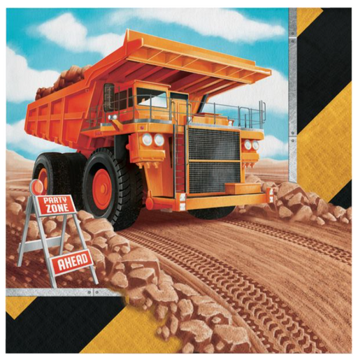 Big Dig Construction Lunch Napkins | 16ct