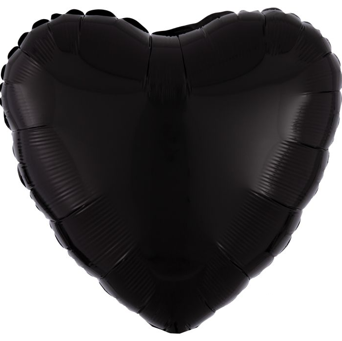 18" Black Heart Mylar | 1ct