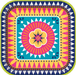 Boho Fiesta Square Plates 9in | 8ct