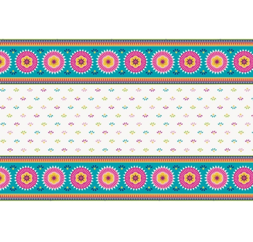 Boho Fiesta Plastic Tablecover | 1ct
