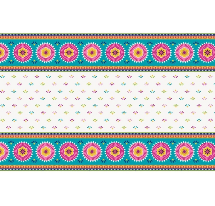 Boho Fiesta Plastic Tablecover | 1ct