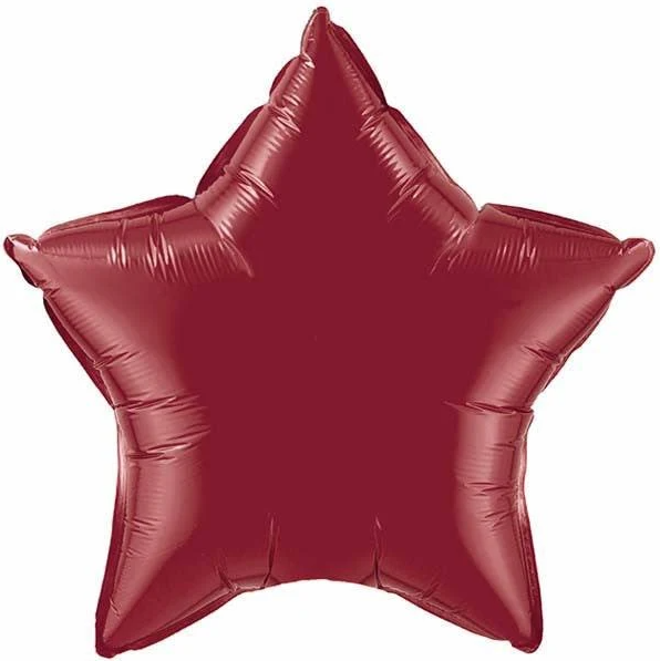 18" Burgundy Star Mylar | 1ct