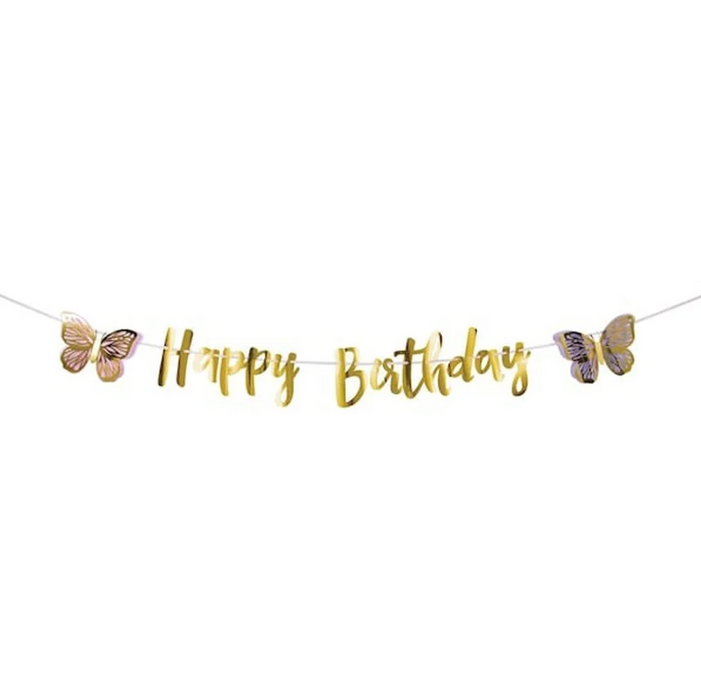 Butterfly Shimmer Letter Banner | 1ct
