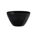 A black 24 Ounce Plastic Bowl tht is 5.5 inches in diameter.