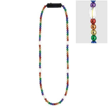 A 34-inch Light-Up LED Rainbow Bead Necklace