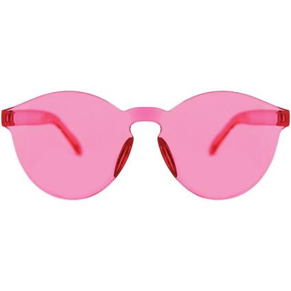 A pair of Clear Pink Frameless Glasses.