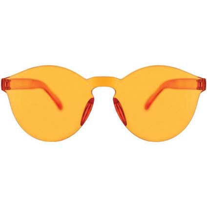 A pair of Orange Frameless Glasses.