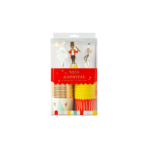 Carnival Baking Cups With Cupcake Picks | 1ct