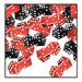 A scattered confetti pieces featuring a dice design. Sold as a single piece.