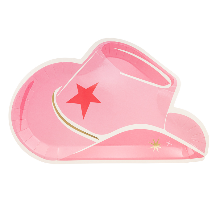 Cow Gal Hat Shaped Paper Plate | 8ct
